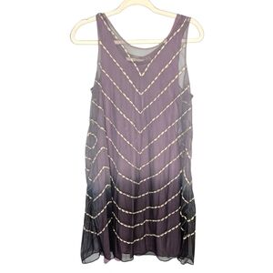 Soft Surroundings La Jolla mesh ombre shift dress double layered mesh woman's PS